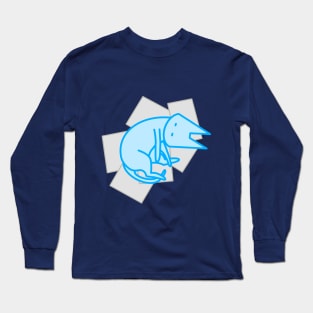 Blue Kitty wants attention Long Sleeve T-Shirt